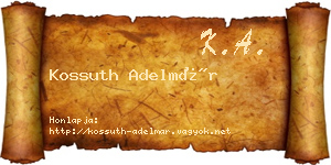 Kossuth Adelmár névjegykártya